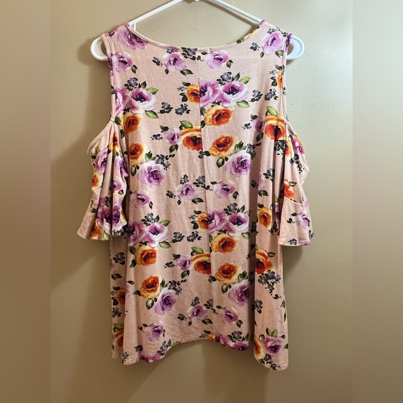 Entro by Anthropologie Floral off the shoulder top size Large - Picture 2 of 4
